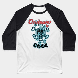 Cool Snow Flake Christmas Holidays Baseball T-Shirt